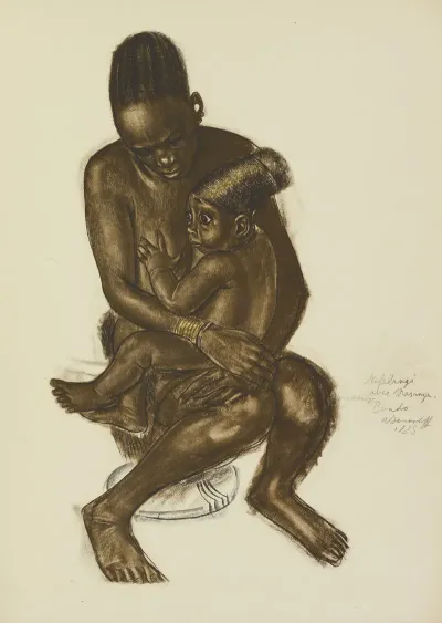 Nafarangui Femme Deki Bondo Avec Son Enfant Bondo