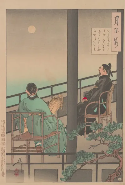 Nakamaro Views The Moon In China