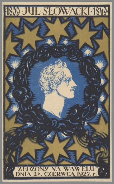 Nalepka Okienna Na Uroczystosc Zlozenia Prochow Juliusza Slowackiego Na Wawelu 28 Czerwca 1927