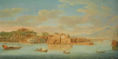Naples A View Of Santa Lucia And The Castel Dellovo