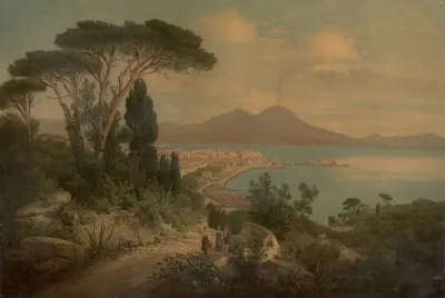 Naples With Mount Vesuvius
