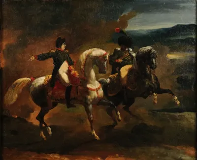 Napoleon Donnant Un Ordre A Un Officier Superieur Des Guides
