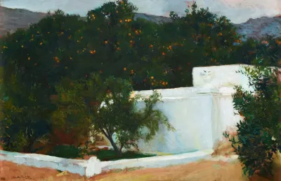 Naranjos El Camino Del Mar Valencia Orange Trees On The Road To The Sea Valencia