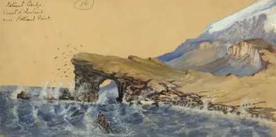 Natural Bridge Coast Of Iceland Near Portland Point