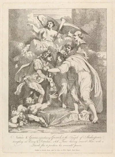 Nature And Genius Introducing Garrick To The Temple Of Shakespeare
