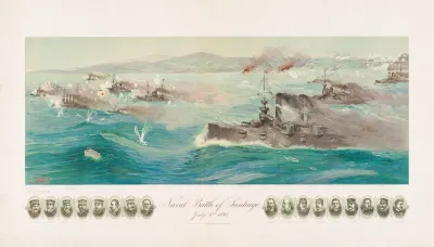 Naval Battle Of Santigo July 3rd 1898 2
