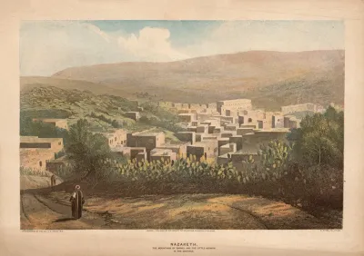 Nazareth The Mountains Of Carmel And The Little Hermon In The Distance
