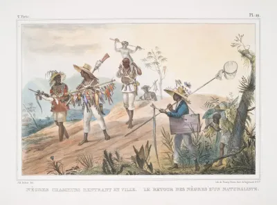 Negres Chasseurs Rentrant En Ville Le Retour Des Negres Dun Naturaliste