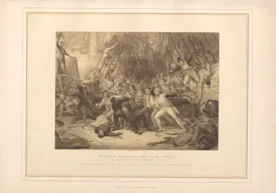 Nelson Boarding The San Josef At The Battle Of St Vincent George Jones