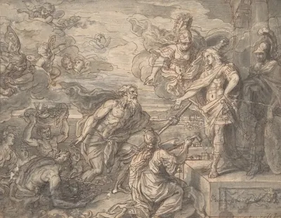 Neptune And Other Marine Deities Paying Homage To Louis Xiv