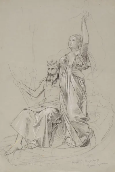 Neptune Sailing On A Shell With Amphitrite