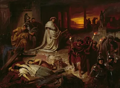 Nero On The Ruins Of Rome