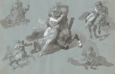 Nessus And Dejanira In Four Poses And The Dying Nessus