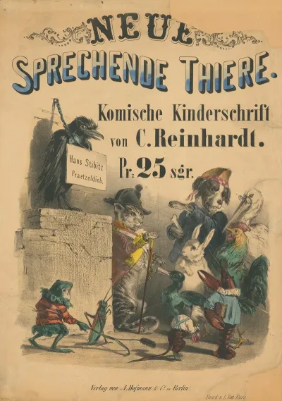 Neue Sprechende Tiere Komische Kinderschrift Von C Reinhardt