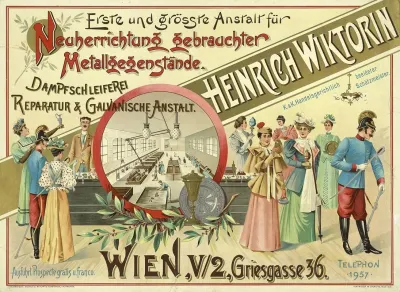 Neuerrichtung Gebrauchter Metallgegenstande Galvanische Anstalt Heinrich Wiktorin