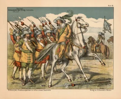 Neuzeit Dreissigjahriger Krieg Schweden 1618 1648 Hellebardiers Gustav Adolf Reiter