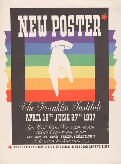 New Poster The Franklin Institute April 16th June 27th 1937
