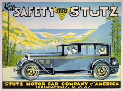 New Safety Stutz Stutz 8 Stutz Motor Car Company Of America Indianapolis U S A