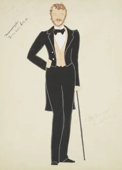 New York Fireman Black Tailcoat Black Trousers
