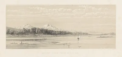 New Zealand Graphic And Descriptive Plate Iv Mount Cook From Hokitika