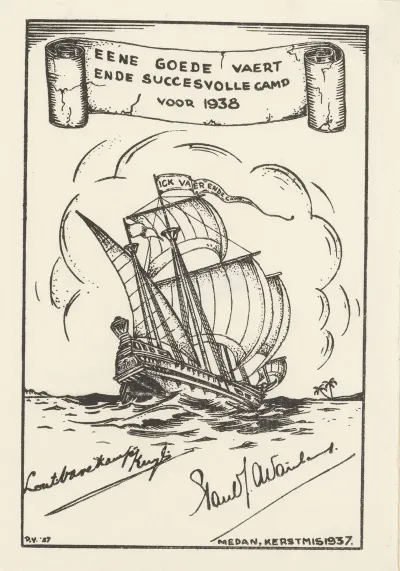 Nieuwjaarswens Voor 1938 Van Lout En Paul Varekamp