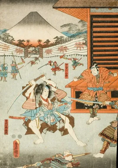 Night Attack Of The Soga Brothers Soga No Juro Sukenari And Koga No Saburo