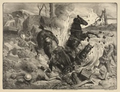 Night Bombing By Aeroplanes On A Road Near Soissons