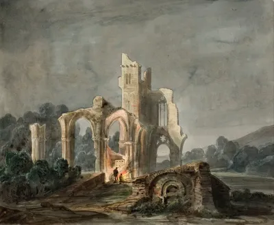 Night Landscape With Gothic Ruins