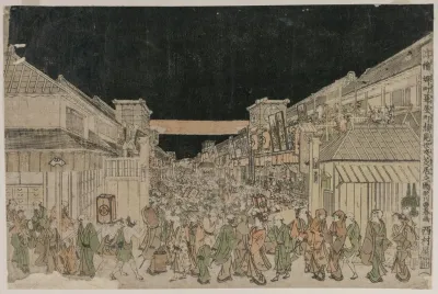 Night Scene Street Of Theatres