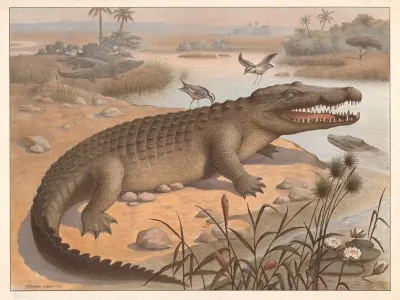 Nile Crocodile Crocodylus Niloticus