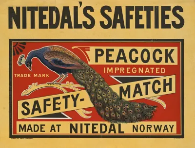 Nitedals Safeties Peacock Safety Match Made At Nitedal Norway