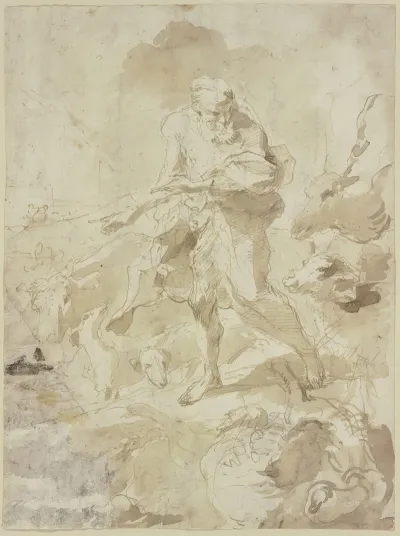 Noah With The Animals