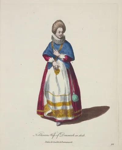 Noblemans Wife Of Denmark In 1626 Dame De Qualite De Dannemarck