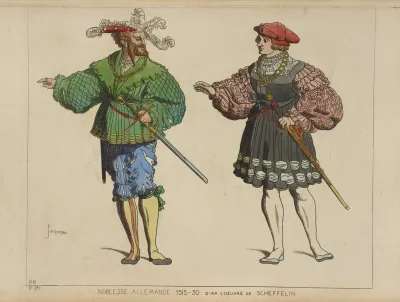 Noblesse Allemande 1515 30 Dapres Loeuvre De Scheffelin