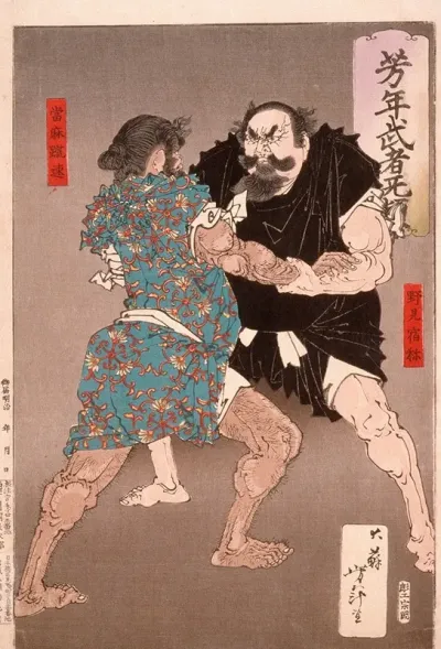 Nomi No Sukune Wrestling With Taima No Kehaya