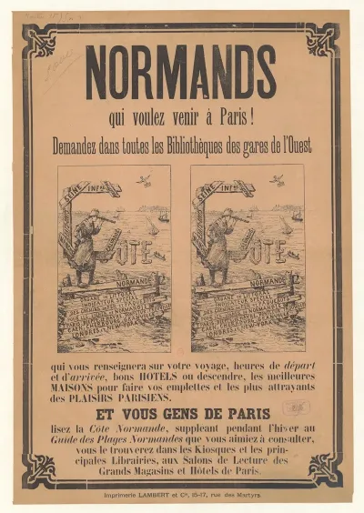 Normands Qui Voulez Venir A Paris Demandez Dans Toutes Les Bibliotheques Des Gares De Louest