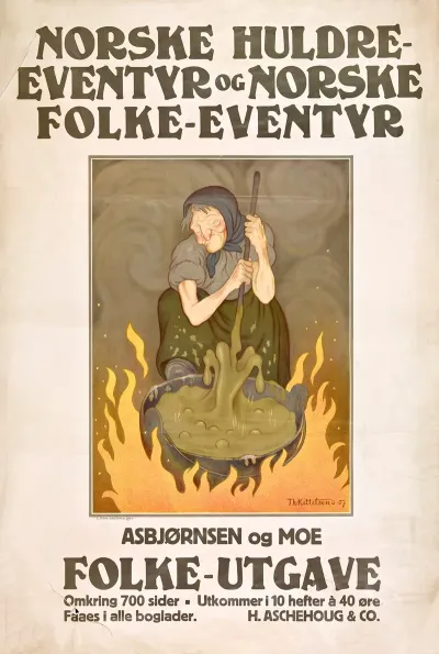 Norske Huldre Eventyr Og Norske Folke Eventyr Asbjornsen Og Moe Folkeutgave