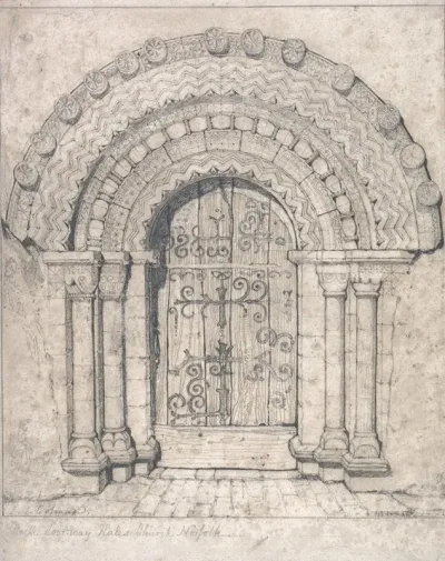 North Doorway Of Hales Church Norfolk