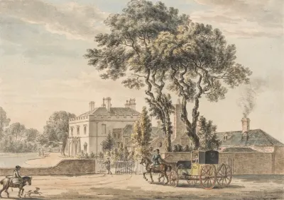 North East View Of Sir John Elvils House On Englefield Green Near Egham In Surrey