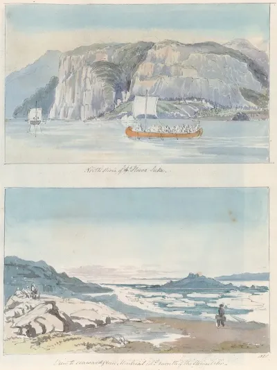 North Shore Of Great Slave Lake And View To Seaward From Montreal Island