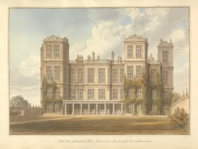 North View Of Hardwick Hall Derbyshire The Seat Of The Duke Of Devonshire