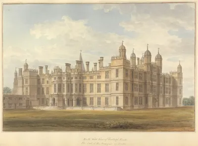 North West View Of Burleigh House The Seat Of The Marquis Of Exeter