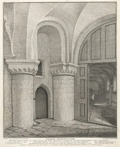 Northeast View Of The Back Of The Original Altar Of St Barts The Great