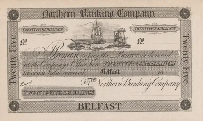 Northern Banking Company Belfast Twenty Five Shilling Note