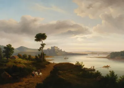 Northern Landscape With A Lake And A Castle