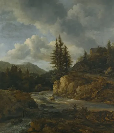 Northern Landscape With A Torrent