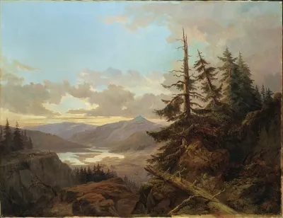 Norwegian Landscape In The Light Of Early Morning