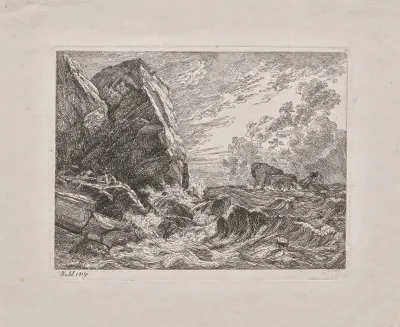 Norwegian Seacoast During A Storm