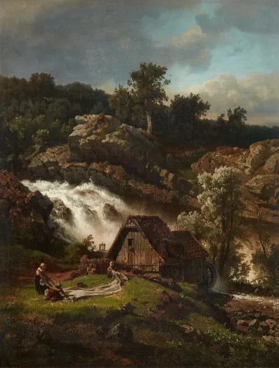 Norwegische Wassermuhle