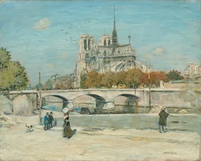 Notre Dame Seen From The Quai De La Tournelle